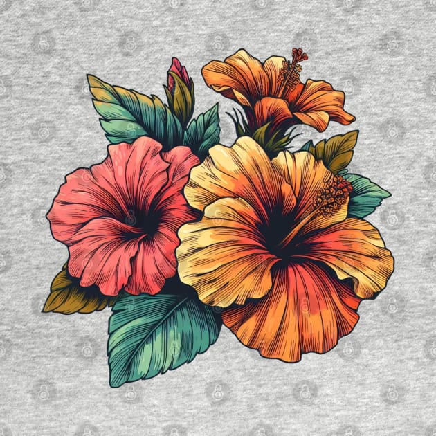 Glorious Hibiscus Flower by Organicgal Graphics